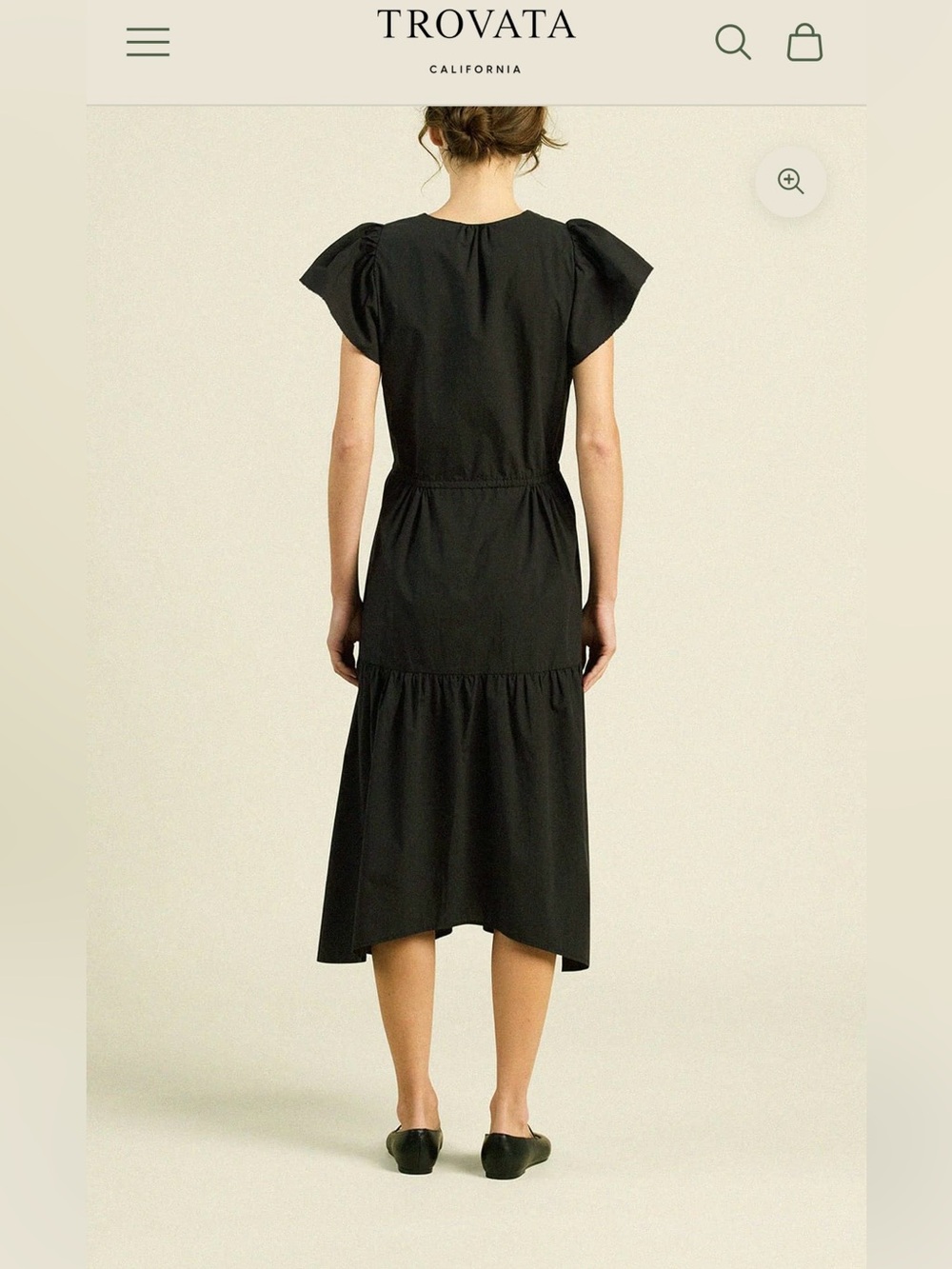 Trovata Birds of Paradise Kristi Dress Black Poplin - Like New - Picture 4 of 4